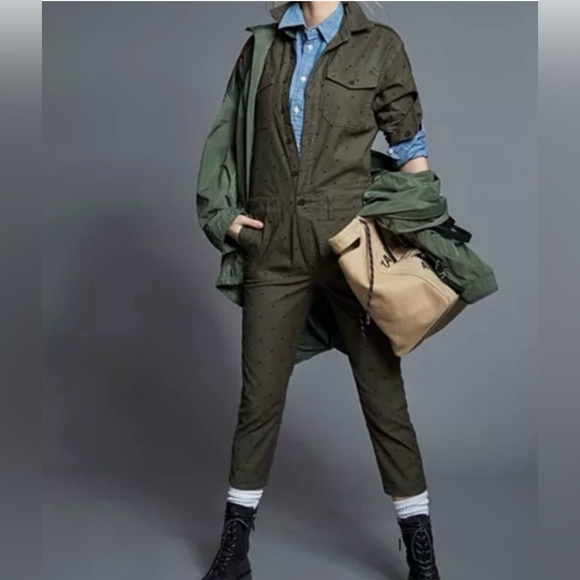 Current/Elliott Polka Dot Utility Coverall Jumpsuit - Picture 4 of 16